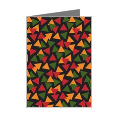 Ethiopian triangles - Green, yellow and red vibes Mini Greeting Card