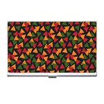 Ethiopian triangles - Green, yellow and red vibes Business Card Holder Front