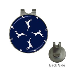 Silver Reindeer Blue Hat Clips With Golf Markers by TetiBright