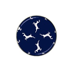 Silver Reindeer Blue Hat Clip Ball Marker by TetiBright