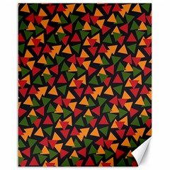 Ethiopian Triangles - Green, Yellow And Red Vibes Canvas 16  X 20  by ConteMonfreyShop