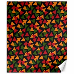 Ethiopian Triangles - Green, Yellow And Red Vibes Canvas 20  X 24  by ConteMonfreyShop