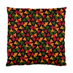 Ethiopian triangles - Green, yellow and red vibes Standard Cushion Case (Two Sides) Front