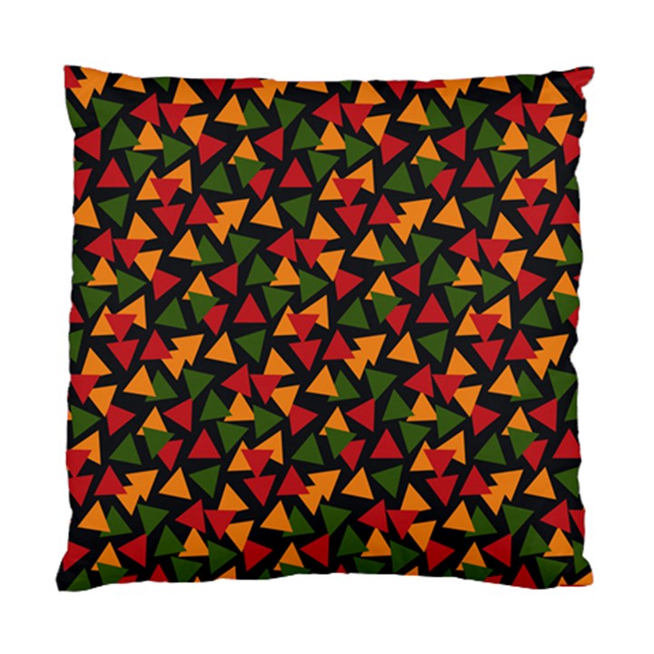 Ethiopian triangles - Green, yellow and red vibes Standard Cushion Case (Two Sides)