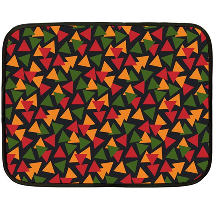 Ethiopian triangles - Green, yellow and red vibes Fleece Blanket (Mini)