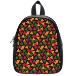 Ethiopian triangles - Green, yellow and red vibes School Bag (Small) Front