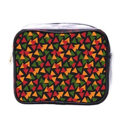 Ethiopian triangles - Green, yellow and red vibes Mini Toiletries Bag (One Side)