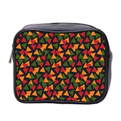 Ethiopian Triangles - Green, Yellow And Red Vibes Mini Toiletries Bag (two Sides) by ConteMonfreyShop