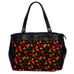 Ethiopian triangles - Green, yellow and red vibes Oversize Office Handbag