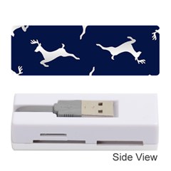 Silver Reindeer Blue Memory Card Reader (stick) by TetiBright