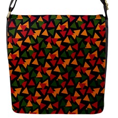 Ethiopian Triangles - Green, Yellow And Red Vibes Flap Closure Messenger Bag (s) by ConteMonfreyShop