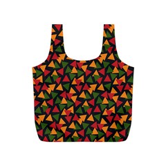 Ethiopian triangles - Green, yellow and red vibes Full Print Recycle Bag (S)