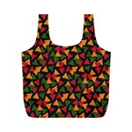 Ethiopian triangles - Green, yellow and red vibes Full Print Recycle Bag (M) Back