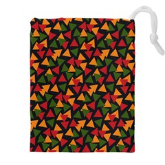 Ethiopian Triangles - Green, Yellow And Red Vibes Drawstring Pouch (5xl) by ConteMonfreyShop