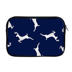 Silver Reindeer Blue Apple Macbook Pro 17  Zipper Case by TetiBright