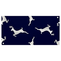 Silver Reindeer Blue Banner And Sign 4  X 2  by TetiBright