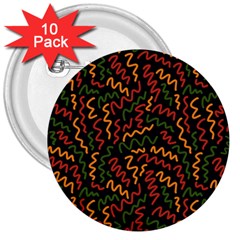 Ethiopian Inspired Doodles Abstract 3  Button (10 Pack) by ConteMonfreyShop