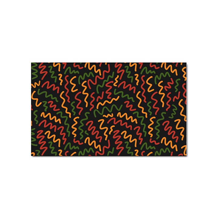 Ethiopian inspired doodles abstract Sticker (Rectangular)