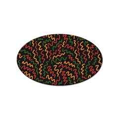 Ethiopian Inspired Doodles Abstract Sticker Oval (10 Pack) by ConteMonfreyShop