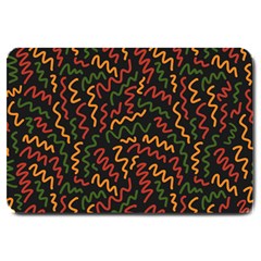 Ethiopian Inspired Doodles Abstract Large Doormat by ConteMonfreyShop