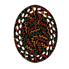 Ethiopian Inspired Doodles Abstract Ornament (oval Filigree) by ConteMonfreyShop