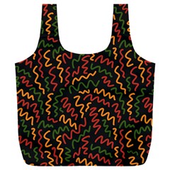 Ethiopian Inspired Doodles Abstract Full Print Recycle Bag (xxl) by ConteMonfreyShop