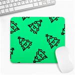 Tree With Ornaments Green Large Mousepads Front