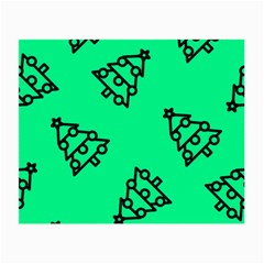 Tree With Ornaments Green Small Glasses Cloth (2 Sides) by TetiBright