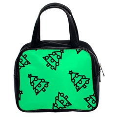 Tree With Ornaments Green Classic Handbag (two Sides) by TetiBright