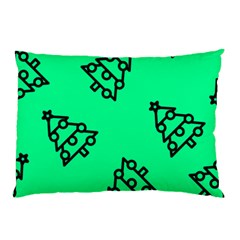 Tree With Ornaments Green Pillow Case by TetiBright