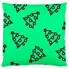 Tree With Ornaments Green Standard Flano Cushion Case (two Sides) by TetiBright