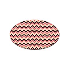 Geometric Pink Waves  Sticker (oval) by ConteMonfreyShop