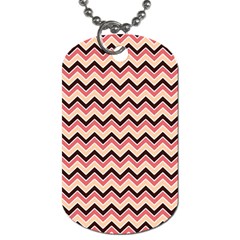 Geometric Pink Waves  Dog Tag (two Sides) by ConteMonfreyShop