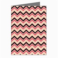 Geometric Pink Waves  Greeting Card by ConteMonfreyShop