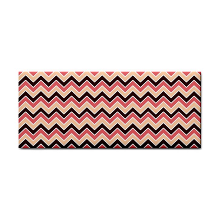 Geometric Pink Waves  Hand Towel