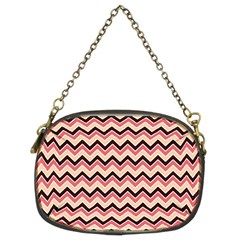 Geometric Pink Waves  Chain Purse (two Sides) by ConteMonfreyShop