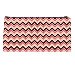 Geometric Pink Waves  Pencil Case Back