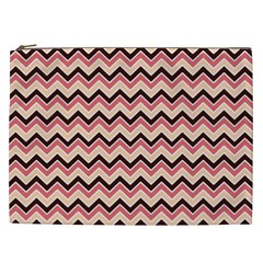 Geometric Pink Waves  Cosmetic Bag (xxl) by ConteMonfreyShop