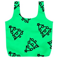 Tree With Ornaments Green Full Print Recycle Bag (xxxl) by TetiBright