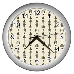 Black And Grey Arrow   Wall Clock (silver) by ConteMonfreyShop