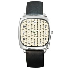 Black And Grey Arrow   Square Metal Watch by ConteMonfreyShop