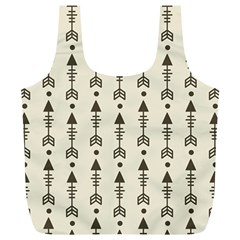 Black And Grey Arrow   Full Print Recycle Bag (xl) by ConteMonfreyShop