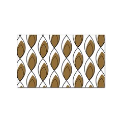 Brown Minimalist Leaves  Sticker Rectangular (100 Pack) by ConteMonfreyShop