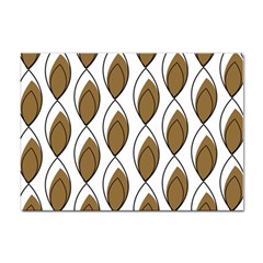 Brown Minimalist Leaves  Sticker A4 (10 Pack) by ConteMonfreyShop