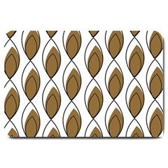 Brown Minimalist Leaves  Large Doormat by ConteMonfreyShop