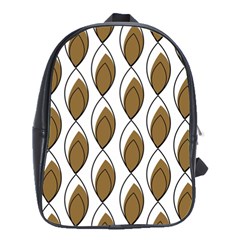 Brown Minimalist Leaves  School Bag (large) by ConteMonfreyShop