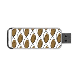 Brown Minimalist Leaves  Portable Usb Flash (two Sides) by ConteMonfreyShop