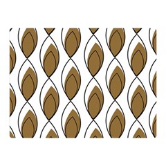 Brown Minimalist Leaves  Double Sided Flano Blanket (mini) by ConteMonfreyShop