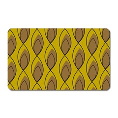 Yellow Brown Minimalist Leaves Magnet (rectangular) by ConteMonfreyShop