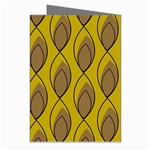 Yellow Brown Minimalist Leaves Greeting Cards (Pkg of 8) Right